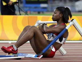 Canada's Perdita Felicien faced a hurdle after collapsing at the 2004 Olympics.