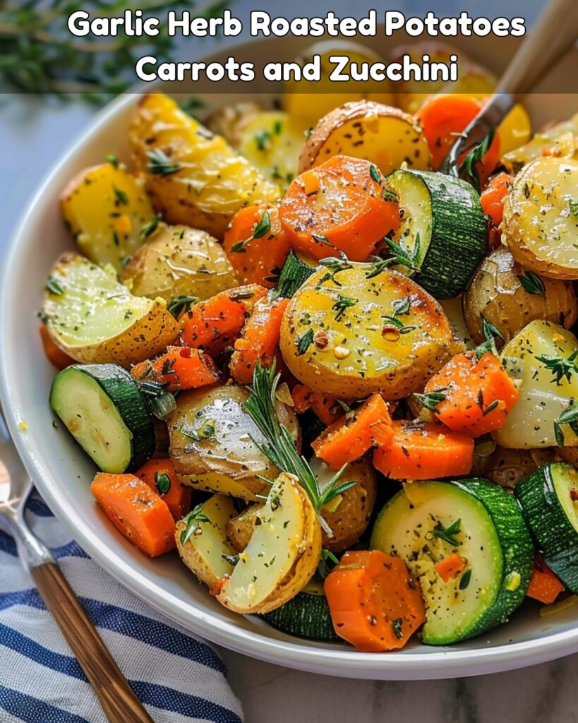 Roasted Potatoes, Carrots, and Zucchini. A healthy, flavorful side dish ready in 40 minutes, perfect for any meal