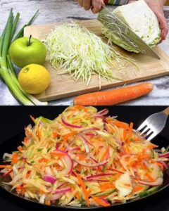 this Cabbage Carrot and Apple Salad is a versatile and nutritious choice.